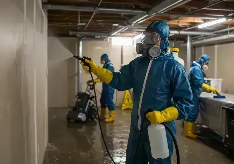 Basement Sanitization and Antimicrobial Treatment process in Bordentown, NJ