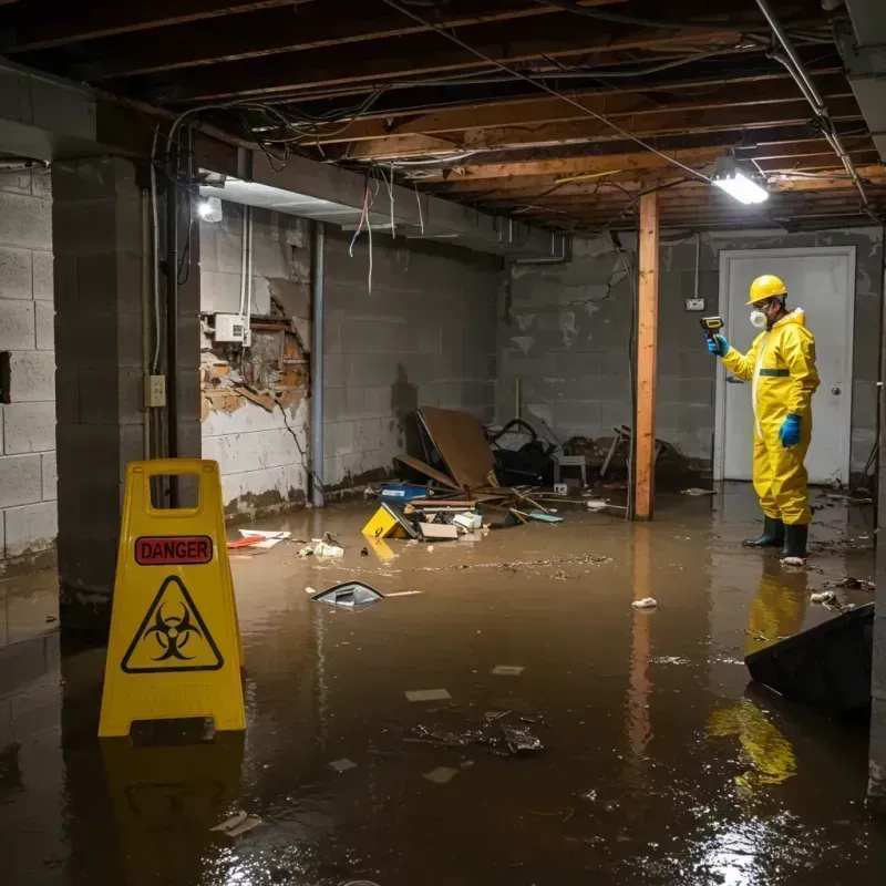 Flooded Basement Electrical Hazard in Bordentown, NJ Property